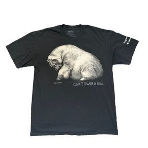 “Climate Change Is Real” Polar Bear graphic tee.